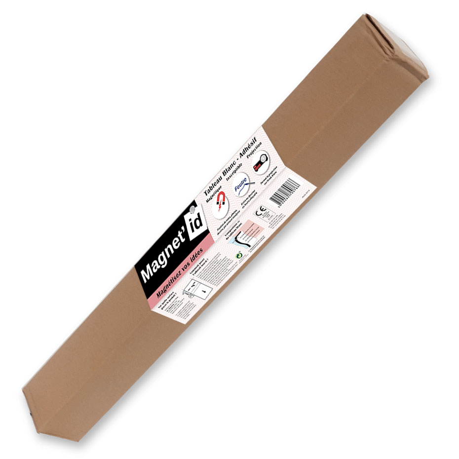 FLOKOO Tableau blanc auto-adhésif Film XL (200 x 60 cm) avec 4 Marqueurs  avec essuie - glace - Tableau blanc Autocollant - Recordable Muursticker 
